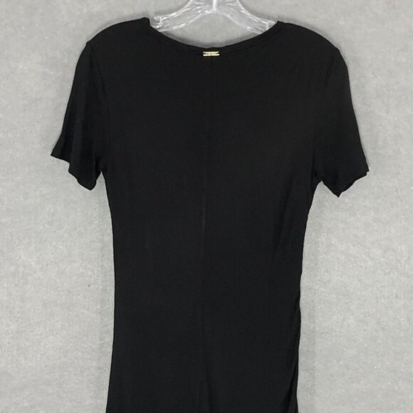 Tahari Dress Women XS Black Cinched Slimming Short Sleeve Stretch Office Evening - Picture 6 of 14